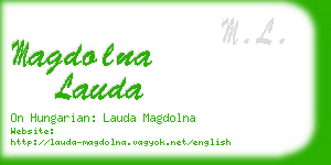 magdolna lauda business card